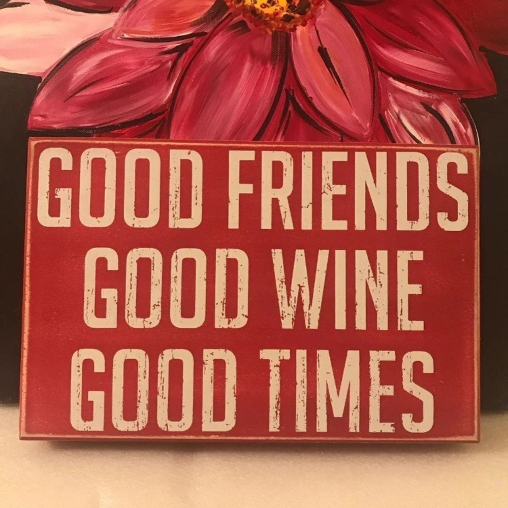 Red wooden farm house decor sign